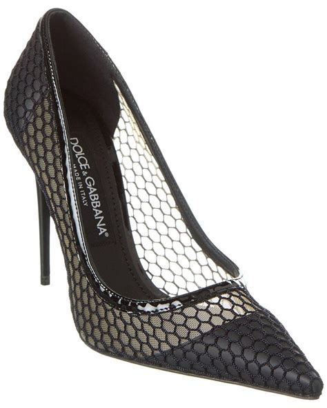 dolce gabbana leather pumps|dolce gabbana mesh and patent leather pumps.